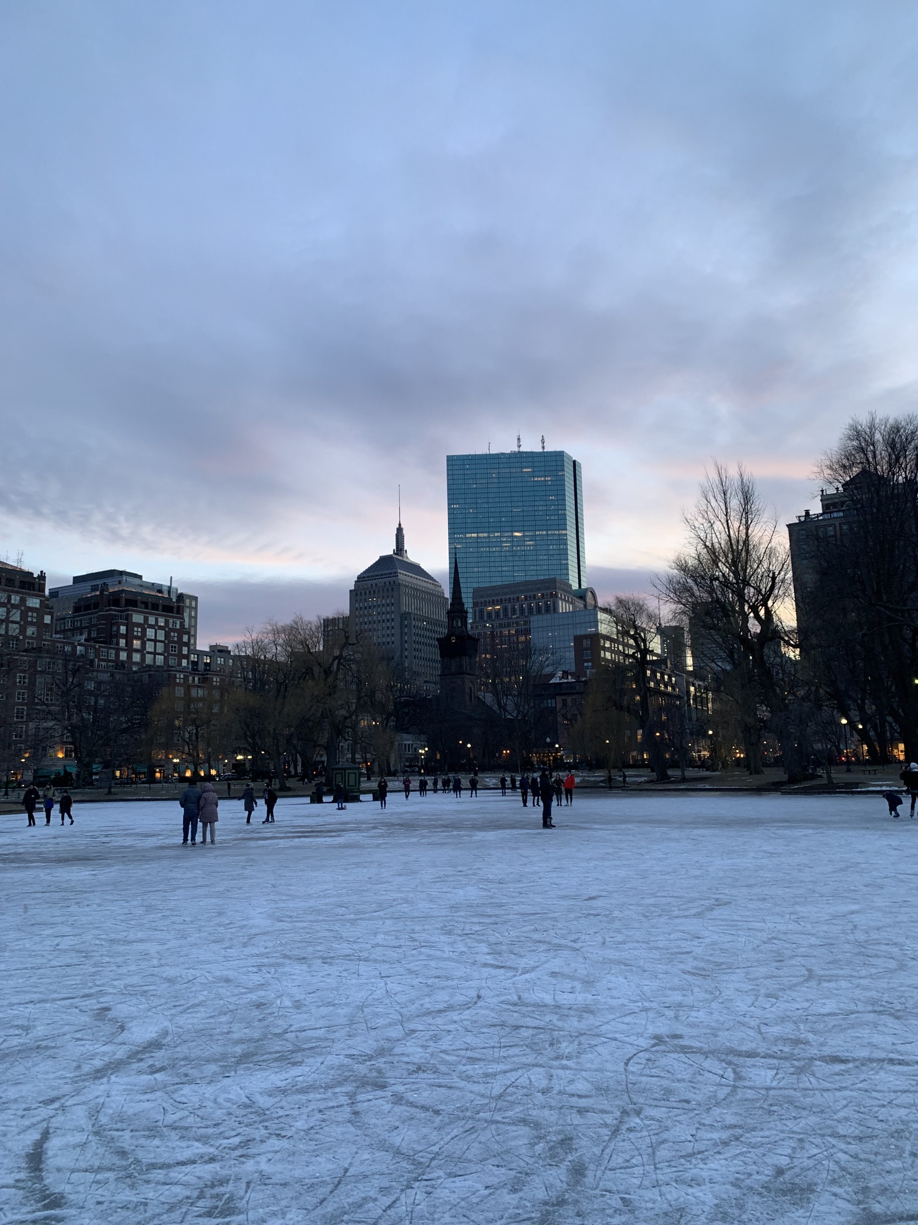 downtown Boston in witner